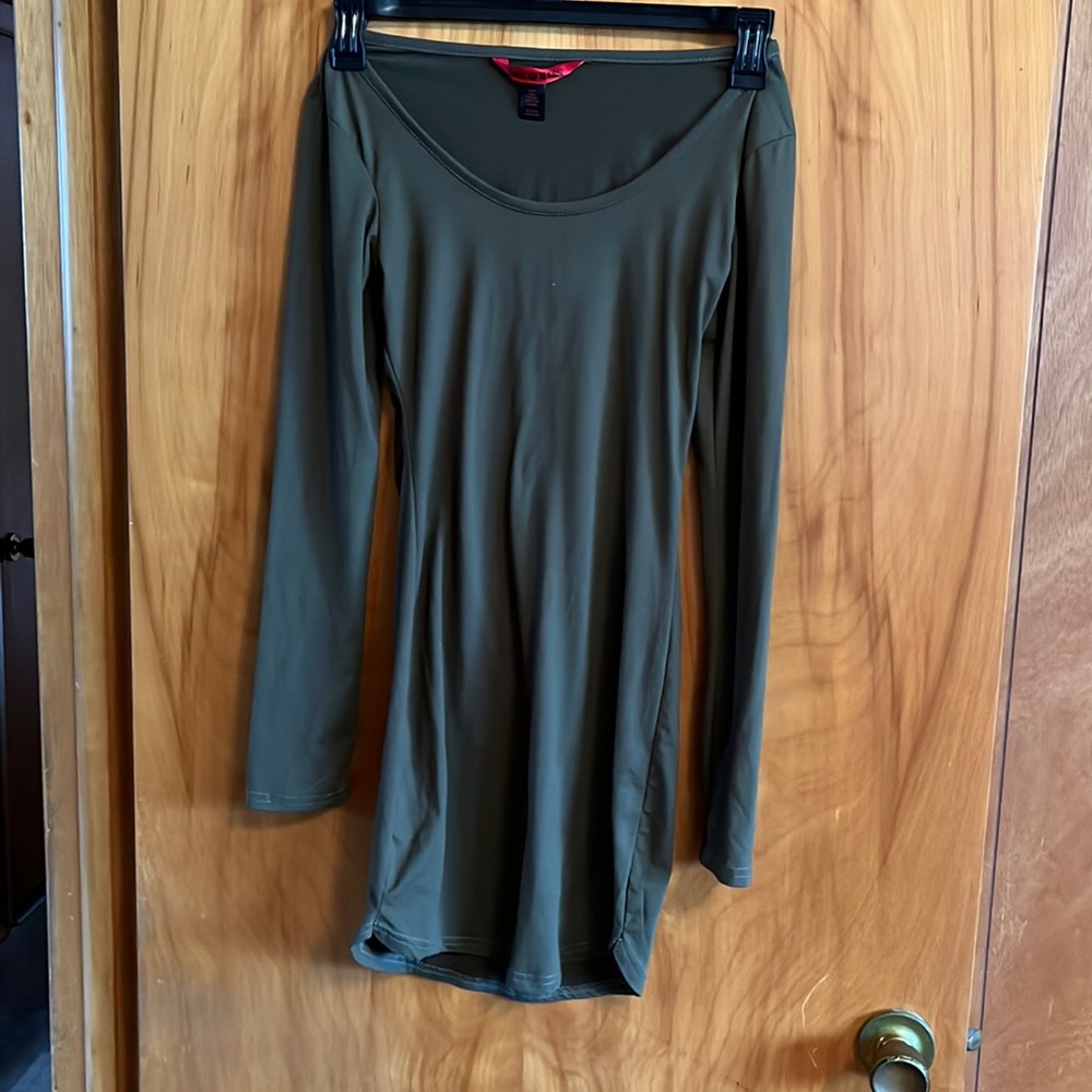 Small dark green dress